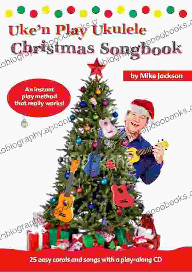 A Close Up Of A Person's Hands Playing A Ukulele And A Christmas Carol Songbook 40 Old Time Christmas Carols Ukulele Songbook For Beginners With Tabs And Chords