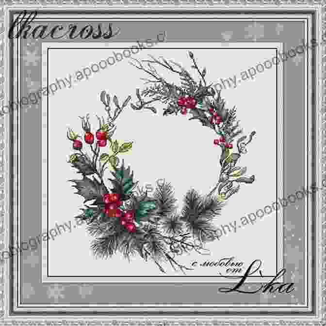 A Cross Stitch Pattern Of A Christmas Wreath Christmas Cross Stitch Patterns 24 Festive Designs: Embroidery Patterns