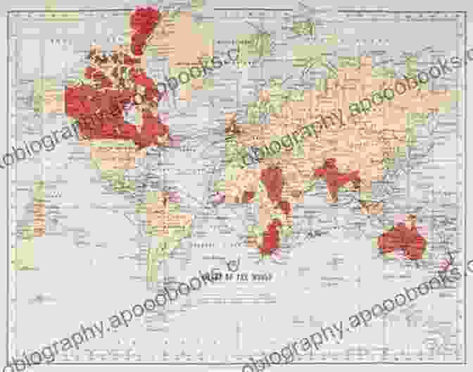 A Map Of The World Showing The British Empire In Red And The American Empire In Blue. Safe Passage: The Transition From British To American Hegemony