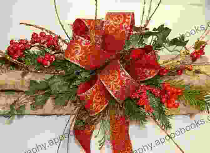 A Realistic Looking Yule Log Made From Brown And Green Fabric With Red And Gold Flames. Mandy S Magical Christmas: 10 Timeless Sewing Patterns For A Handmade Yule