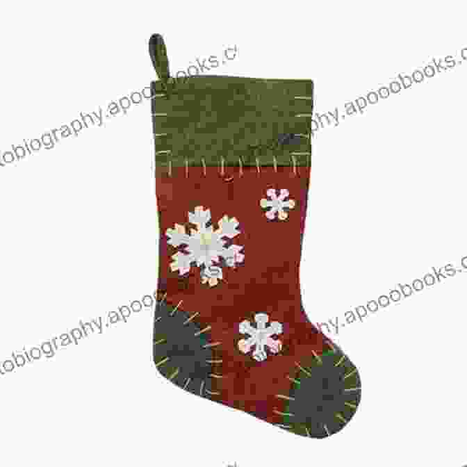 A Red And Green Yule Stocking With A White Snowflake Appliqued On The Front. Mandy S Magical Christmas: 10 Timeless Sewing Patterns For A Handmade Yule