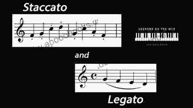 A Series Of Musical Notation Examples Demonstrating Legato, Staccato, And Marcato Articulation Method For Slide Trombone In B Flat