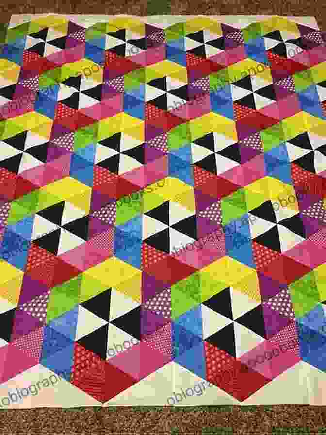 A Vibrant And Intricate Quilt Made From Various Shapes, Including Triangles, Half Hexagons, And Diamonds Wonderful One Patch Quilts: 20 Projects From Triangles Half Hexagons Diamonds More