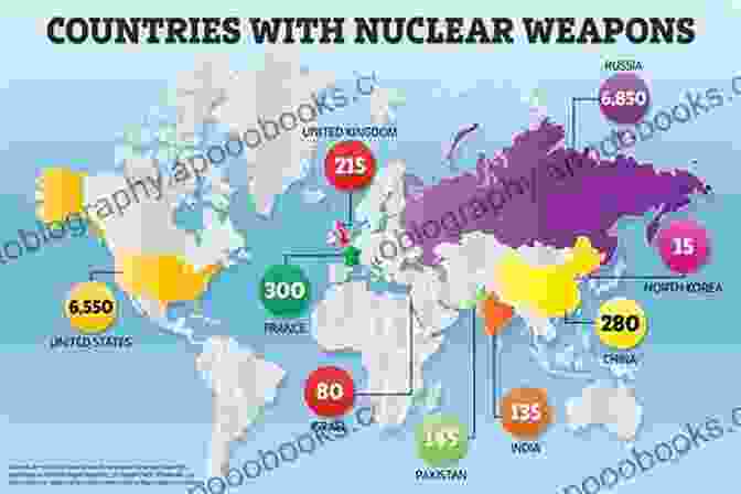 A World Map With Nuclear Symbols Superimposed, Representing The Global Threat Of Nuclear Weapons. Weapons Of Mass Destruction (Library In A Book)