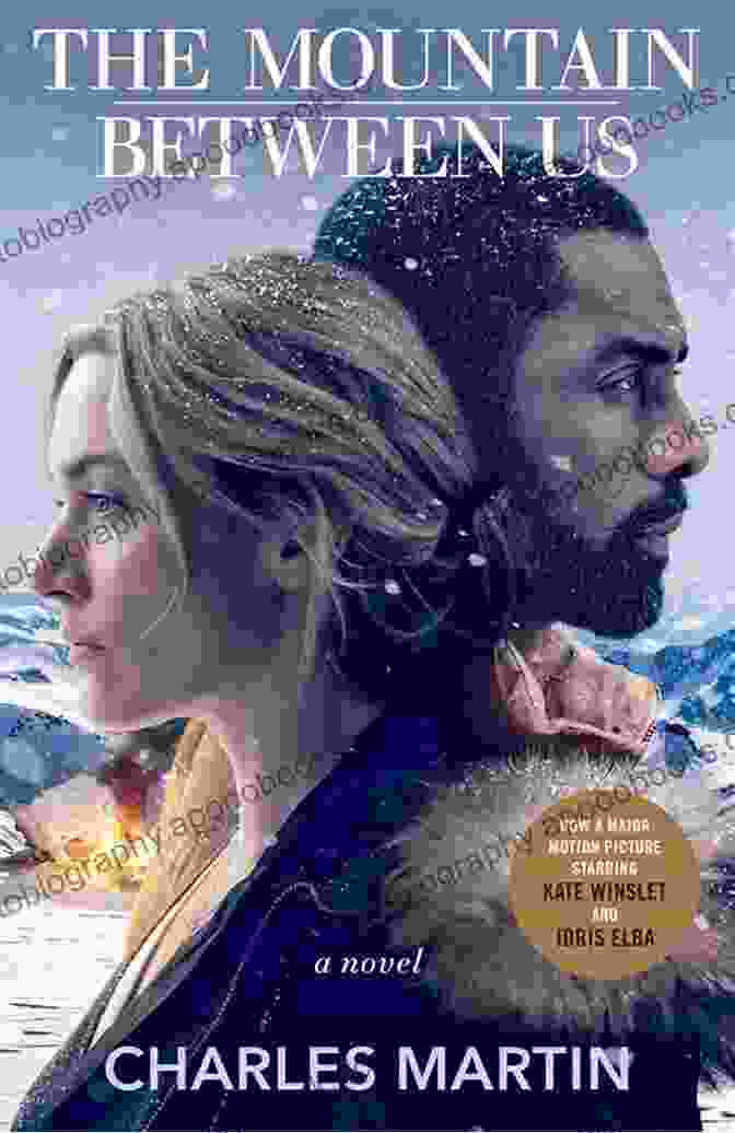 An Image Of The Cover Of The Book The Mountain Between Us By Charles Martin. The Cover Features A Dramatic Mountain Landscape With A Man And A Woman Standing On The Edge Of A Cliff. The Mountain Between Us: A Novel