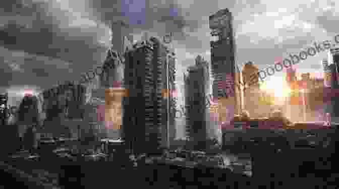 An Ominous Cityscape With Crumbling Buildings And Dark Clouds The City Of Dusk (The Dark Gods 1)