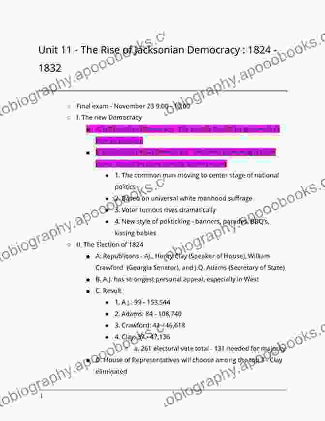 Chapter 6: The Rise Of Jacksonian Democracy (1825 1841) American Republics: A Continental History Of The United States 1783 1850