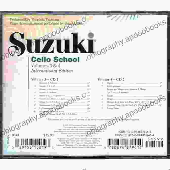 Cover Of Suzuki Cello School Volume 1 Cello Part Suzuki Cello School Volume 9: Cello Part Piano Accompaniment