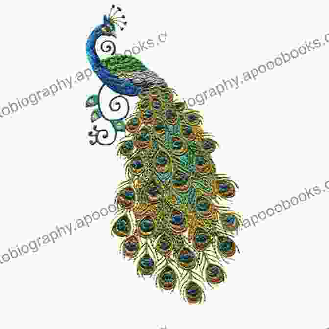 Embroidered Motif Of A Majestic Peacock Happy Stitching CROSS STITCH Patterns: Embroidery Motifs