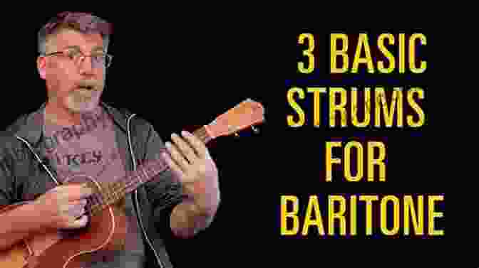 Fun With Strums Baritone Ukulele Book Cover With A Vibrant Image Of A Baritone Ukulele And Strumming Hands Fun With Strums Baritone Ukulele