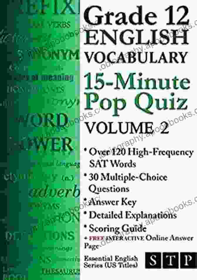 Grade 12 English Vocabulary 15 Minute Pop Quiz Volume Essential English Series Cover Grade 12 English Vocabulary 15 Minute Pop Quiz Volume 2 (Essential English Series: US Titles)