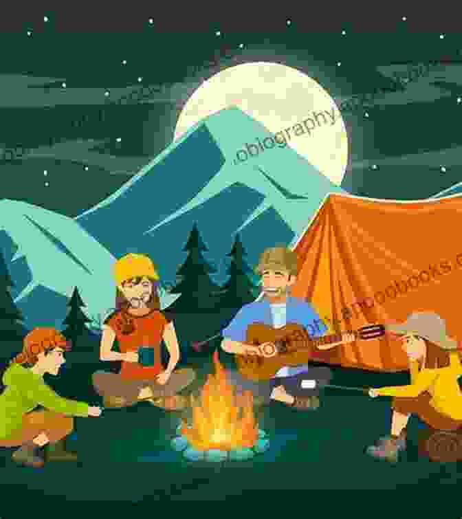 Heartwarming Illustration Of Marigolds, Myrtle, And Morty Gathered Around A Campfire Singing Songs. Marigolds Myrtle And Moles: A Gardener S Bedside The Perfect For Gardening Self Isolators