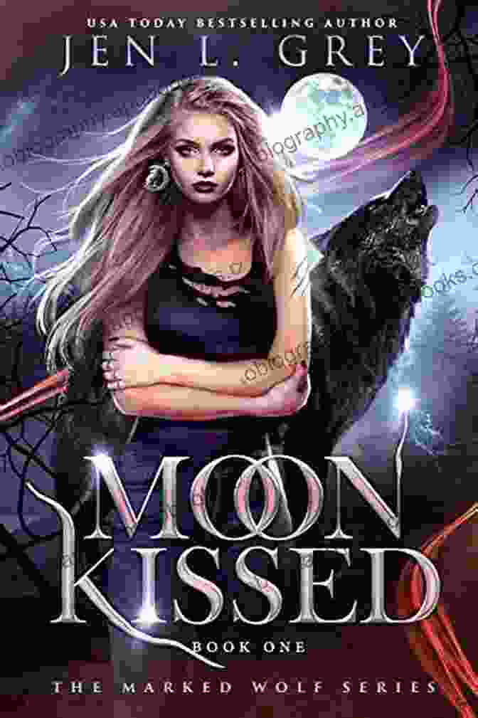 Moon Kissed Wolf Book Cover Showcasing A Handsome Werewolf And A Regal Vampire Queen In An Intimate Embrace, Set Against A Backdrop Of A Full Moon And Starry Night Sky. Moon Kissed: Wolves Of Midnight Bundle