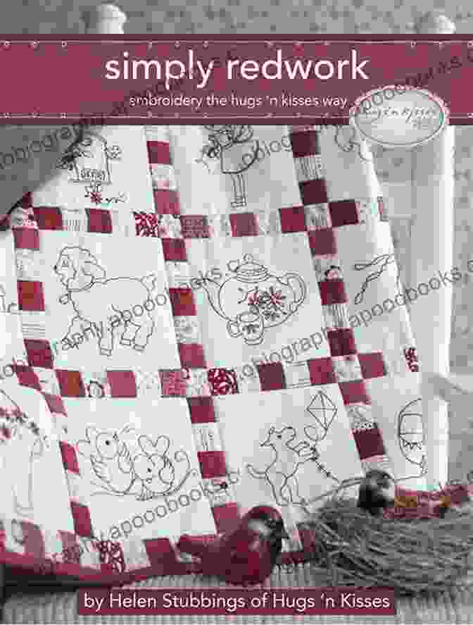 Step By Step Instructions For A Quilt Pattern In 'Simply Redwork Quilt And Stitch' Simply Redwork: Quilt And Stitch Redwork Embroidery Designs