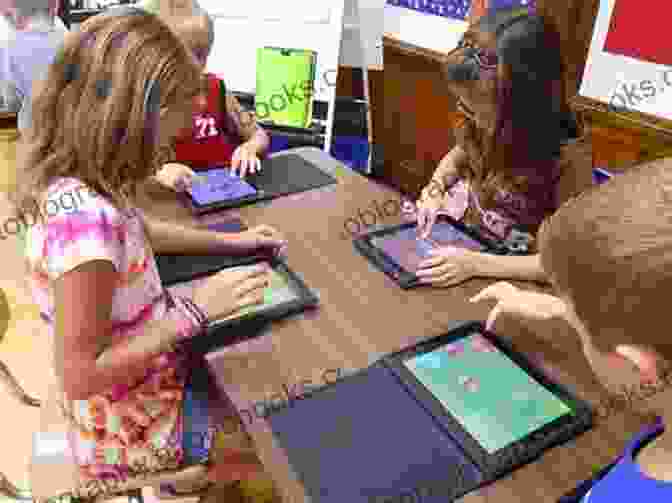 Students Using Tablets And Instruments In A Music Classroom Using Technology With Elementary Music Approaches