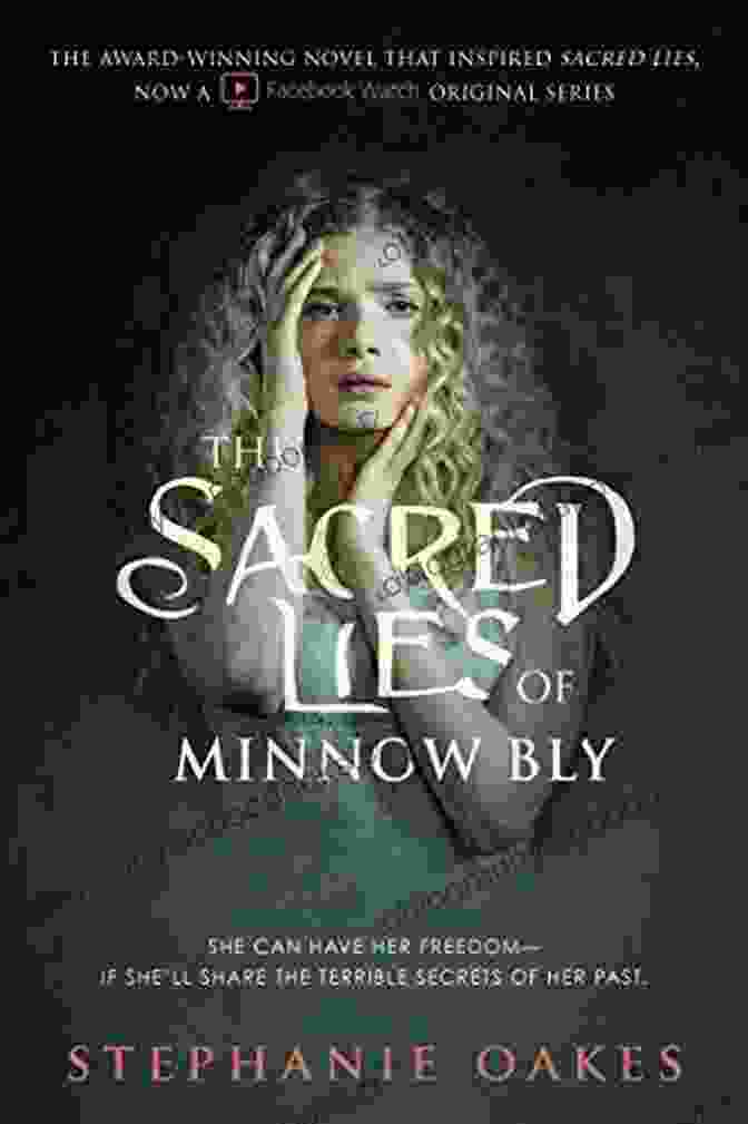 The Sacred Lies Of Minnow Bly Book Cover, A Mysterious Girl In A Forest With Glowing Eyes The Sacred Lies Of Minnow Bly