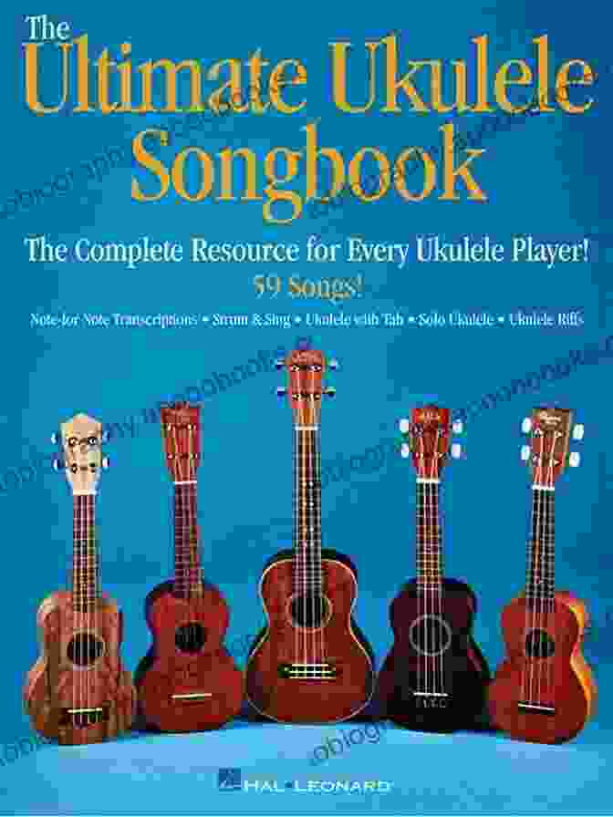 Ukulele Songbook For Beginners Book Cover, Featuring A Ukulele And Musical Notes Ukulele Songbook For Beginners 100 Timeless Folk And Children Songs With Tabs And Chords