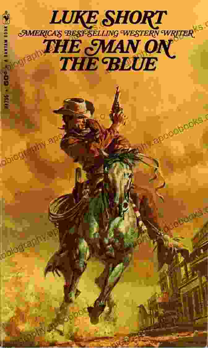 Western Skies Book Cover Featuring A Lone Cowboy Riding Through A Vast, Rugged Landscape Western Skies Darden Smith